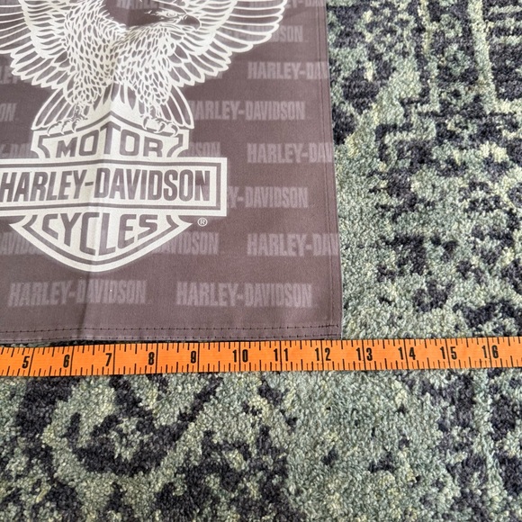 Y2K Gray and White Harley Davidson Graphic Mini Flag BikerCore Collector’s - Picture 5 of 5